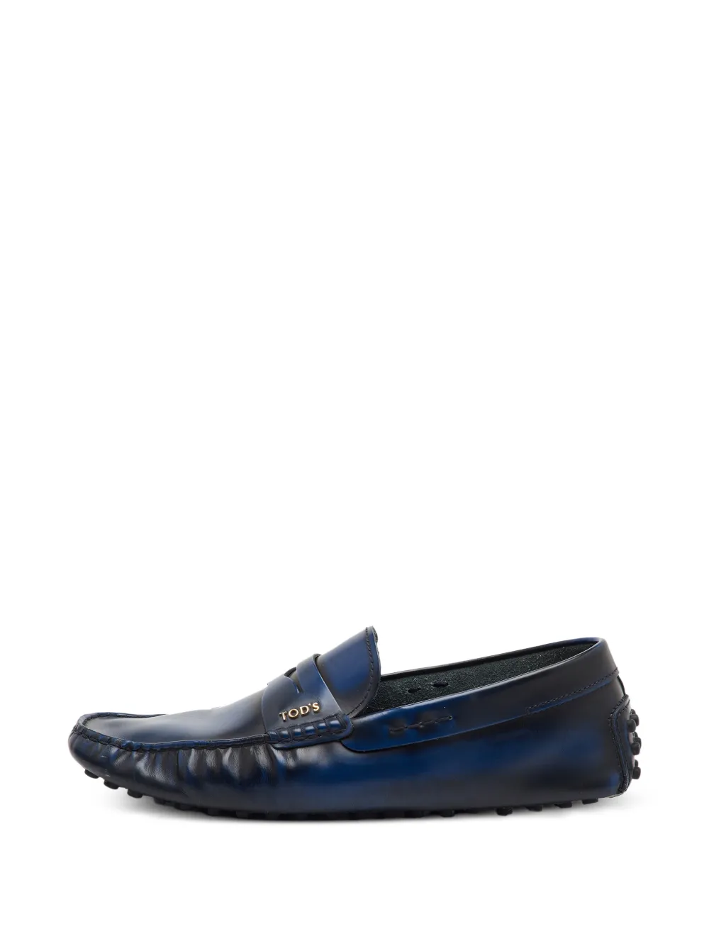 Tod's Vintage Penny brushed leather loafers - Blau