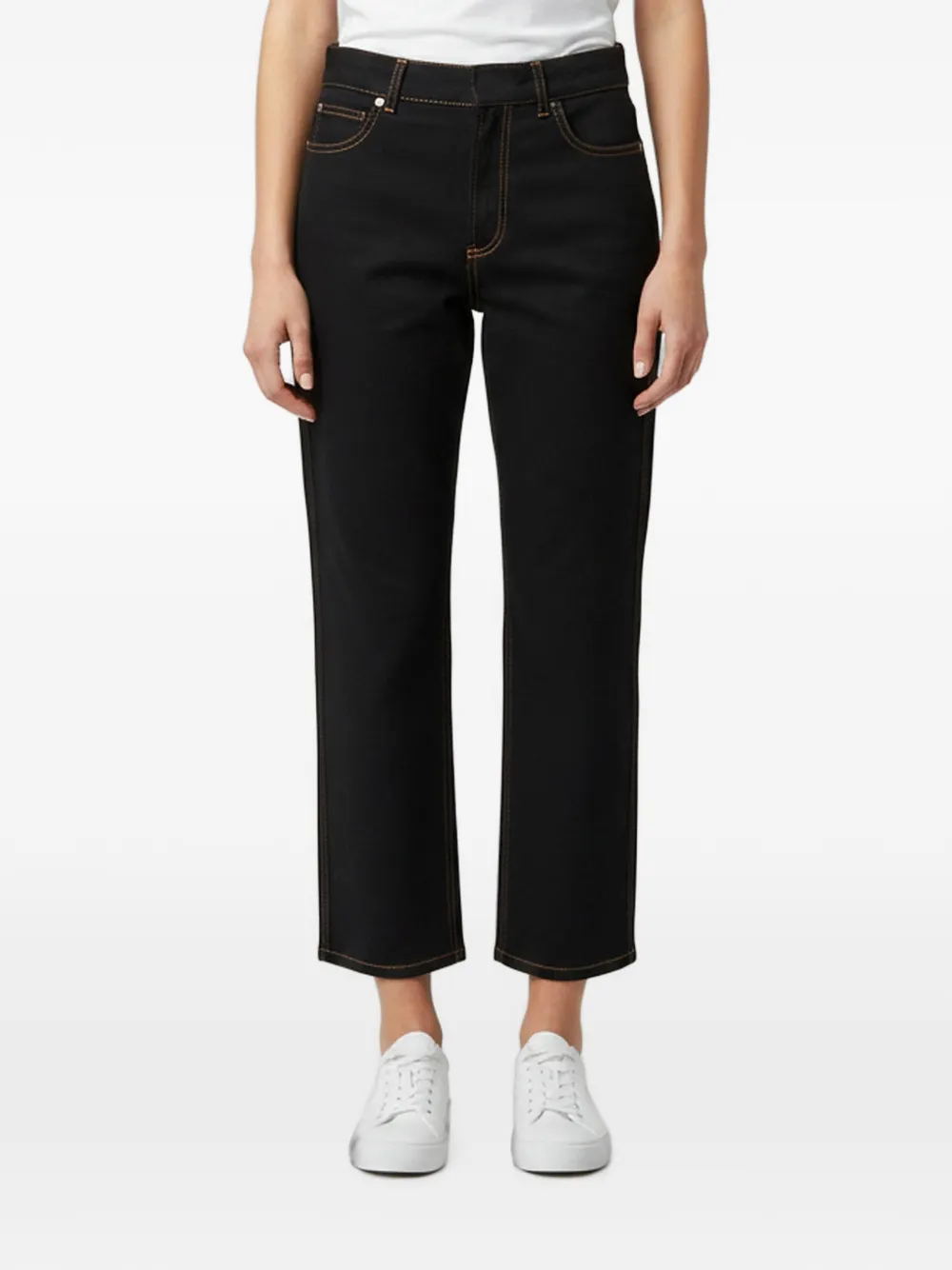 Christian Dior Pre-Owned regular-fit cropped jeans in Black