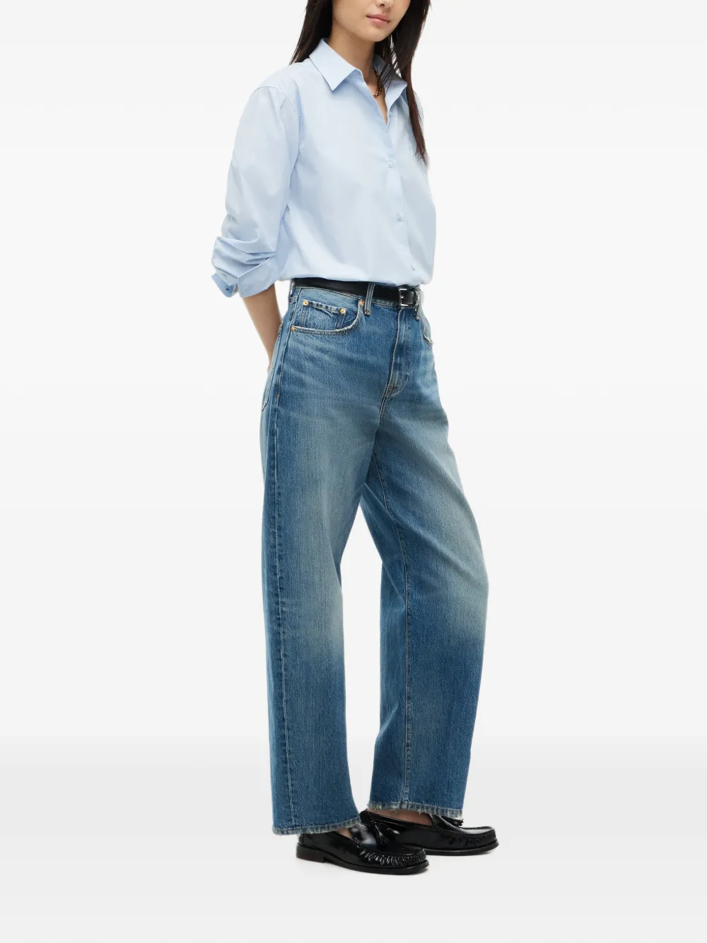 Tommy Hilfiger Quinn jeans met franje en vervaagd effect Blauw
