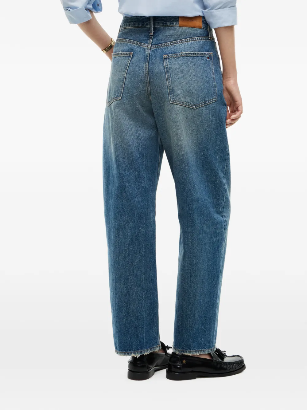 Tommy Hilfiger Quinn jeans met franje en vervaagd effect Blauw