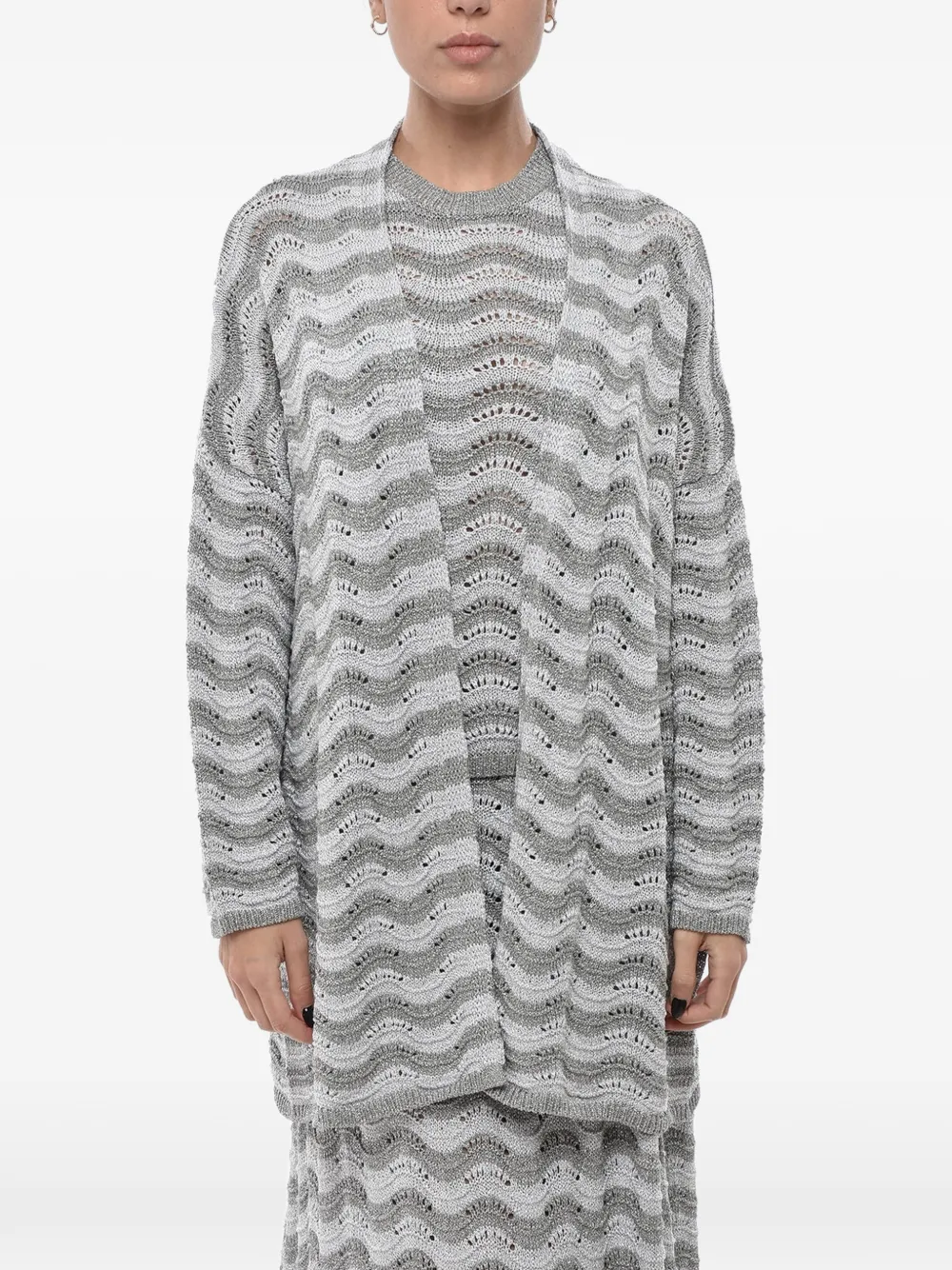 COLOUR MARKET zigzag knit cardigan
