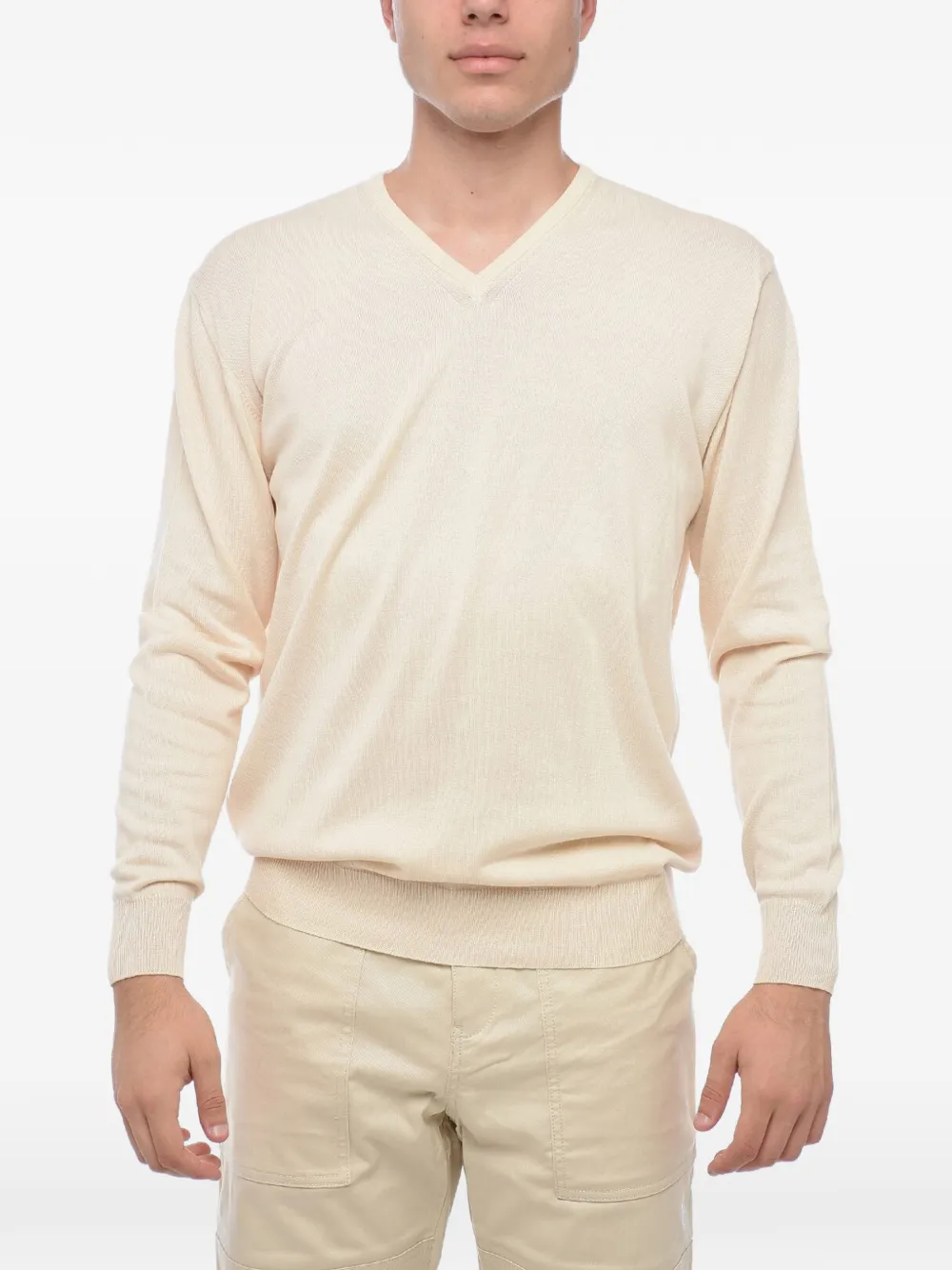 Corneliani V-neck sweater - Nude