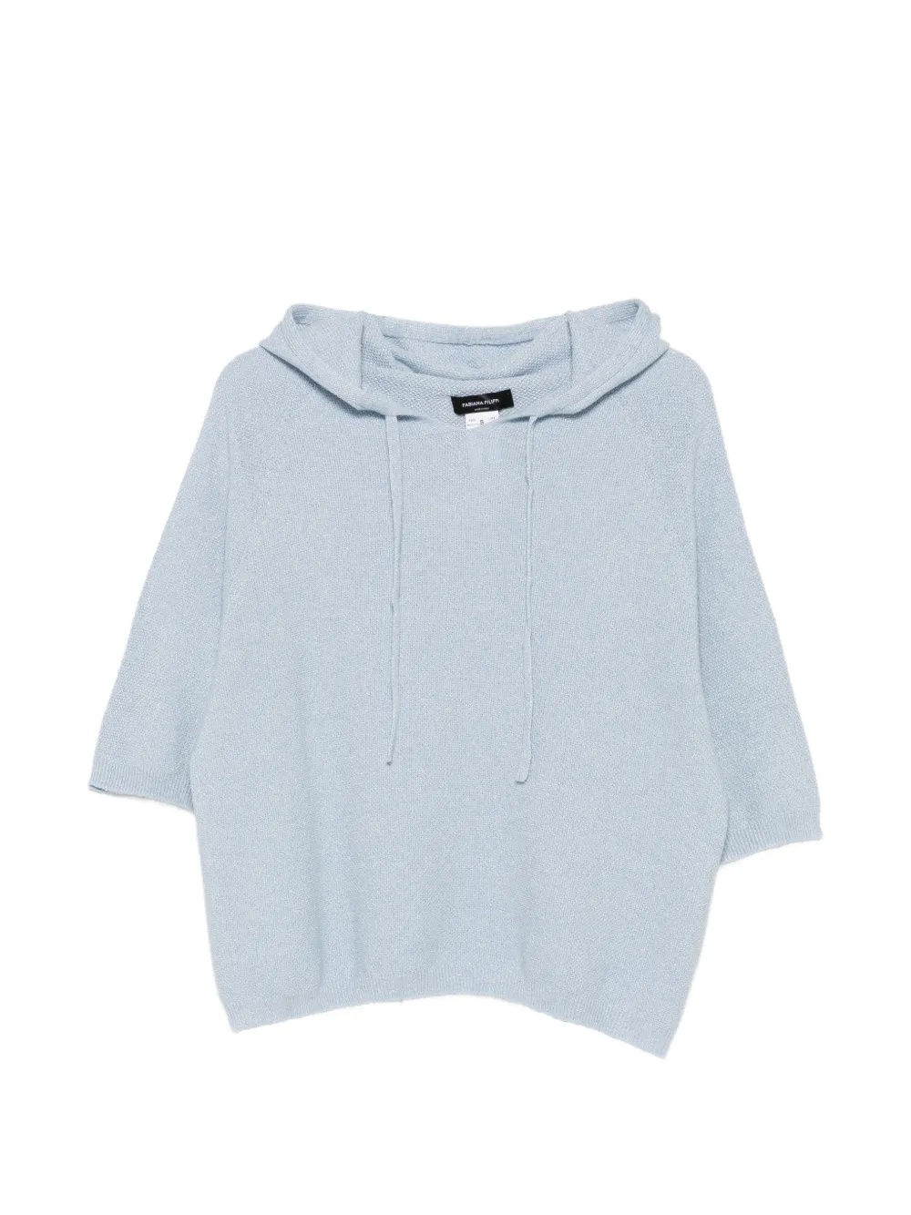 Fabiana Filippi metallic-thread short-sleeve sweater Blauw