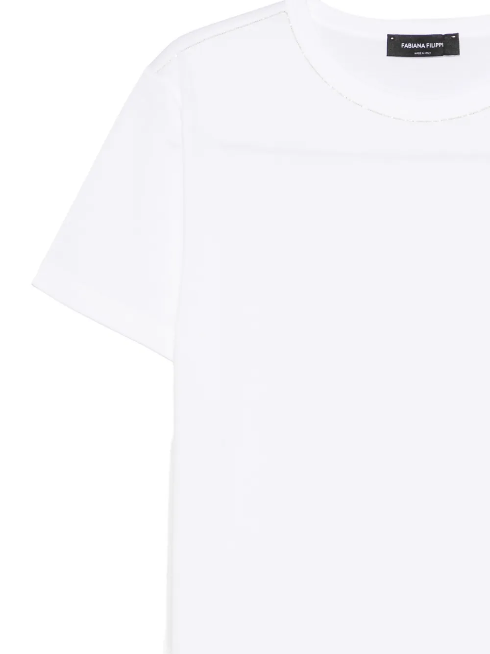 Fabiana Filippi T-shirt met ketting Wit