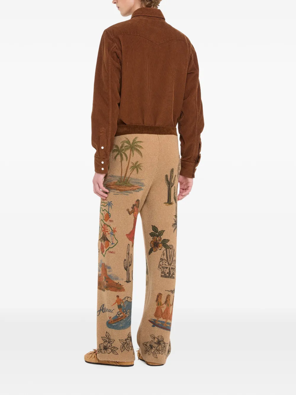 Alanui The Decade broek met grafische print Beige