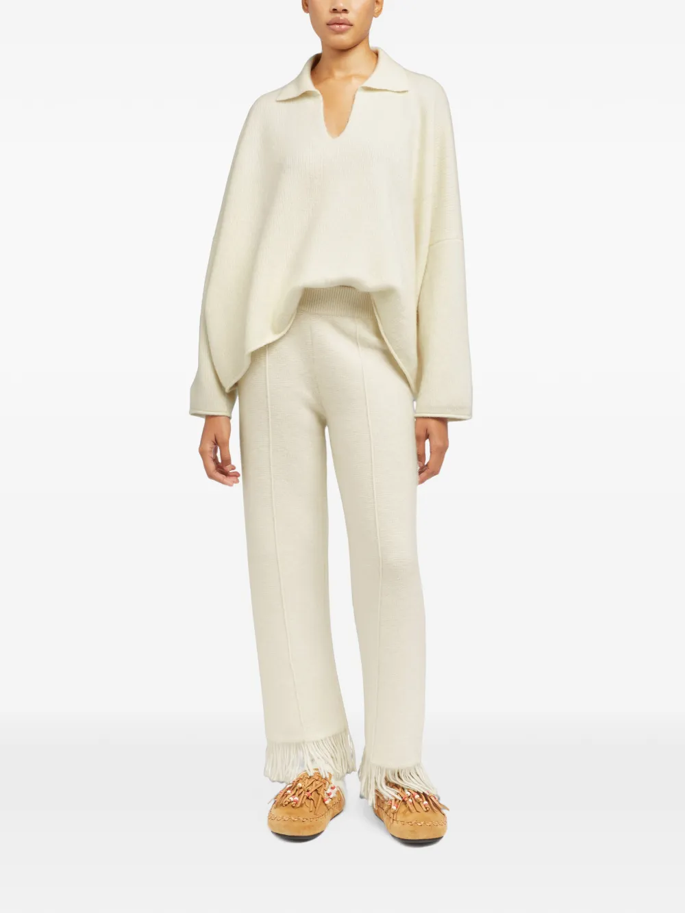 Alanui Finest broek met franje Beige