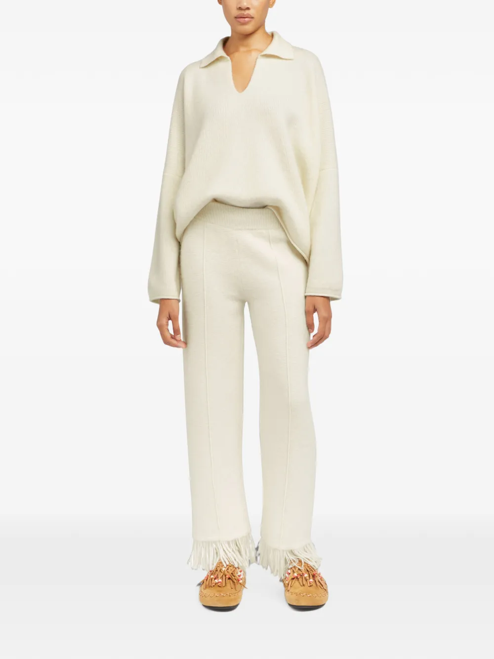 Alanui Finest broek met franje Beige