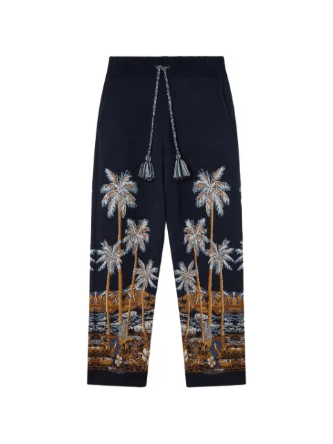 Alanui Diamond Head jacquard-knit track pants