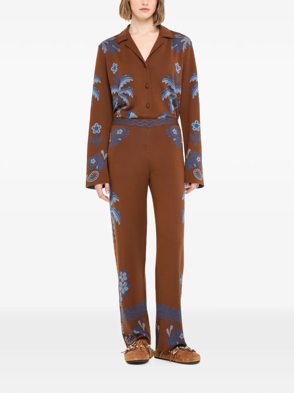 Alanui Island Roots broek met paisley-print Bruin