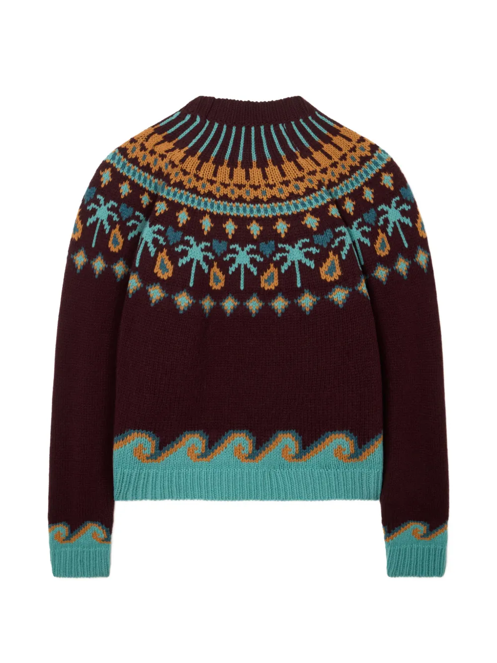 Alanui Sweet Winter intarsia gebreide trui Rood