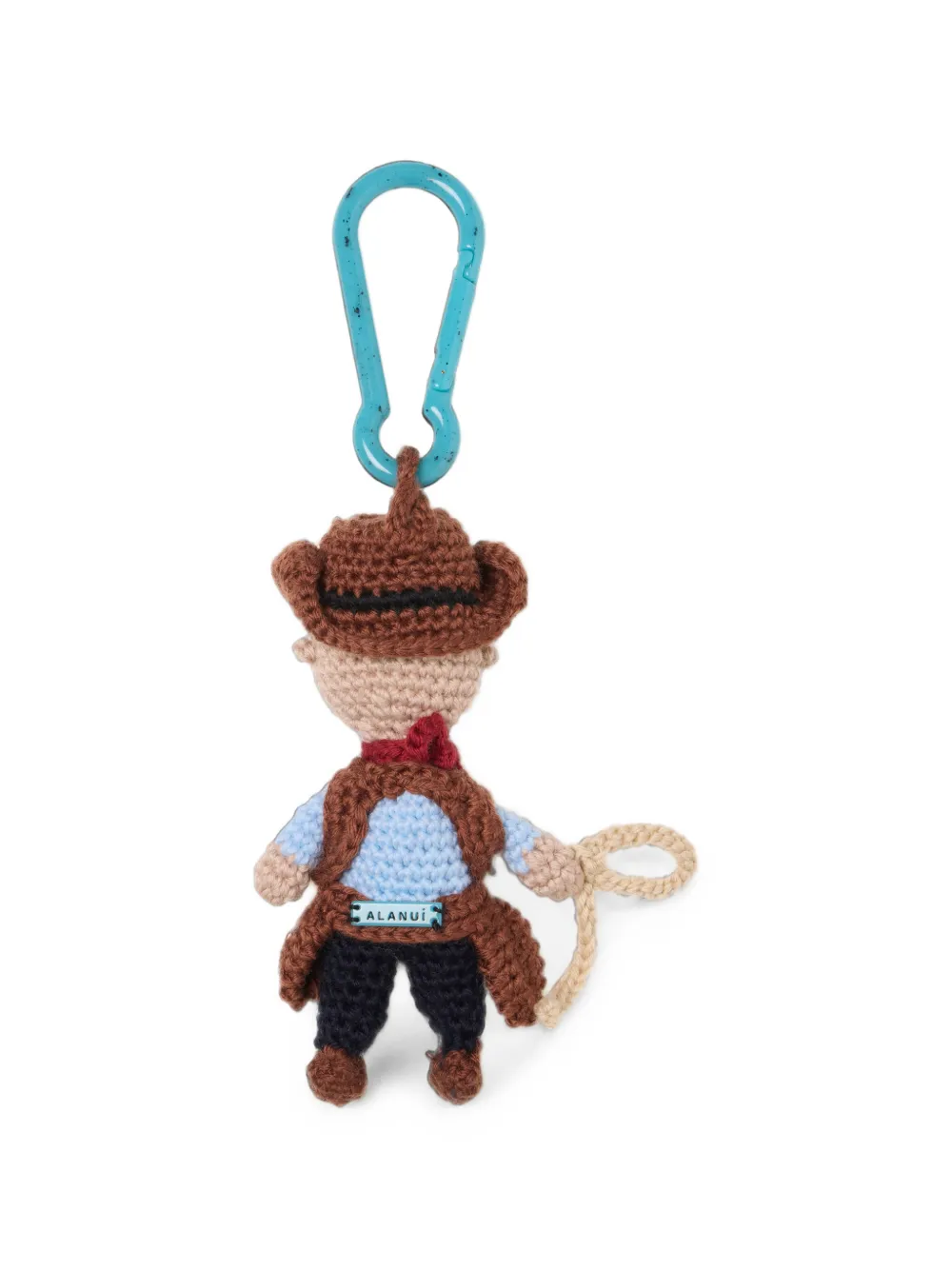 Alanui Cowboy Amigurumi gehaakte sleutelhanger Bruin