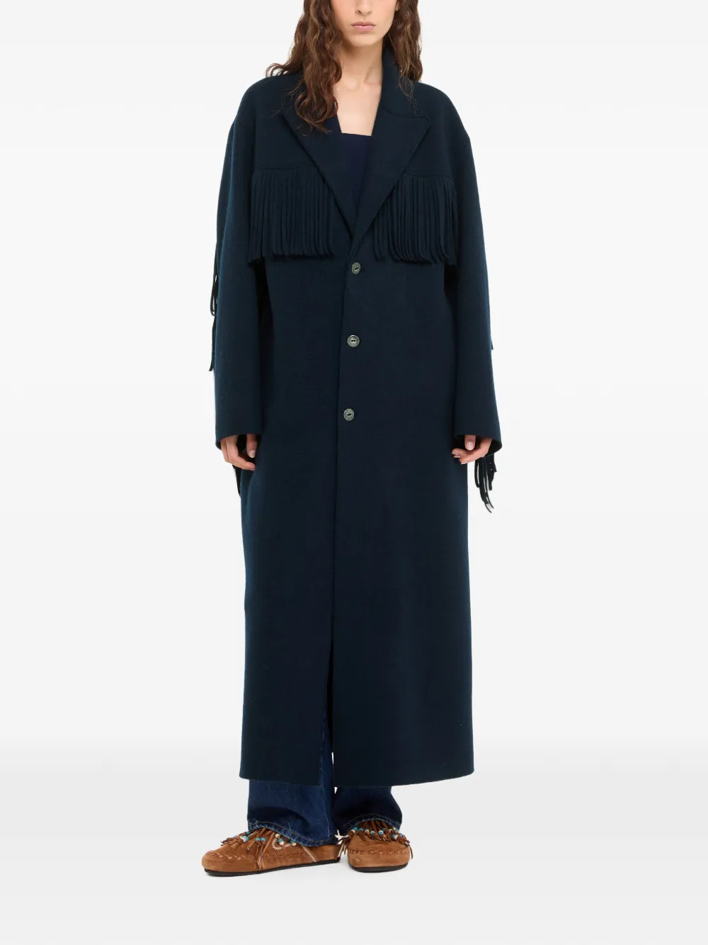 Alanui Spirit Of The West jas met franje Blauw