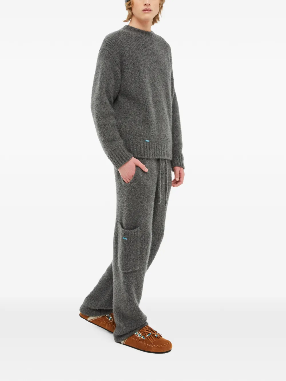 Alanui ribbed-knit sweater Grijs