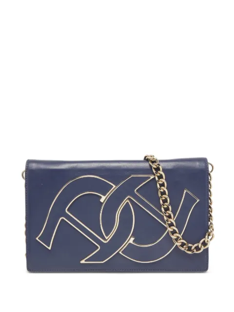 Aigner Vintage A-Logo flap clutch bag