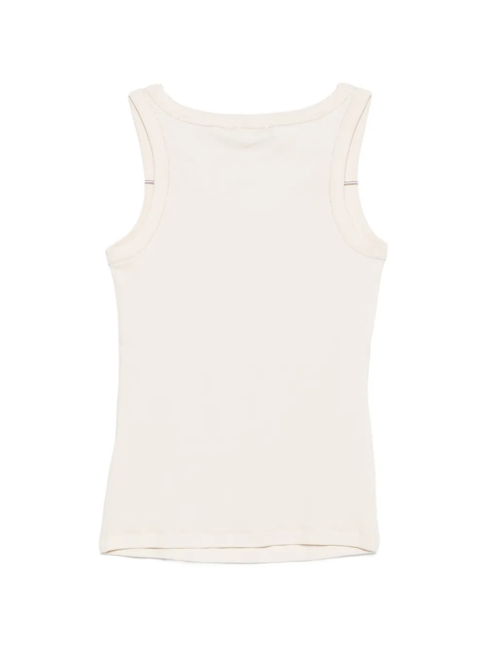 Fabiana Filippi Monili tanktop met ketting afwerking Beige