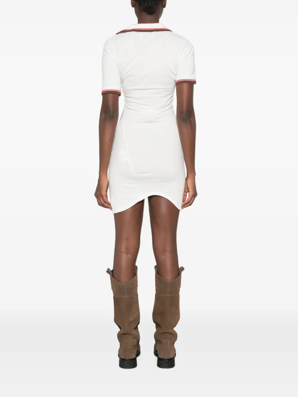 Vivienne Westwood Draped Asymmetric Dress in White, view 4
