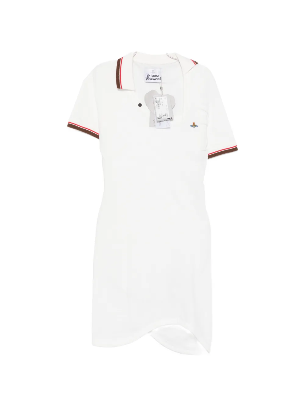 Vivienne Westwood draped asymmetric dress - Bianco