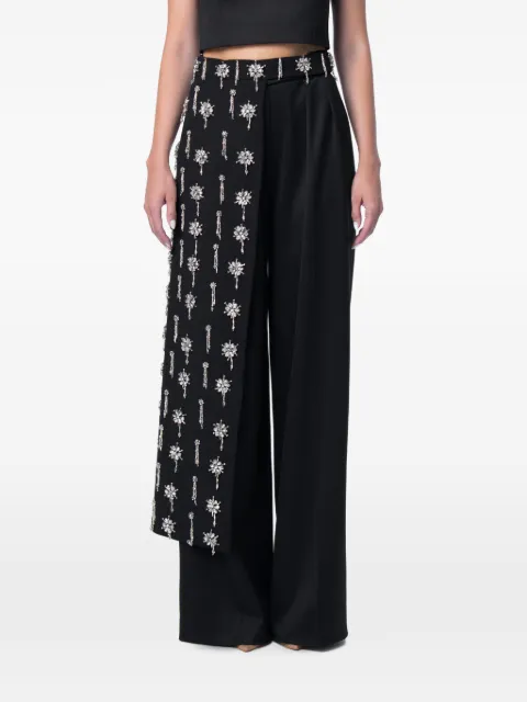 M.Marquise pantalon drapé à ornements en cristal