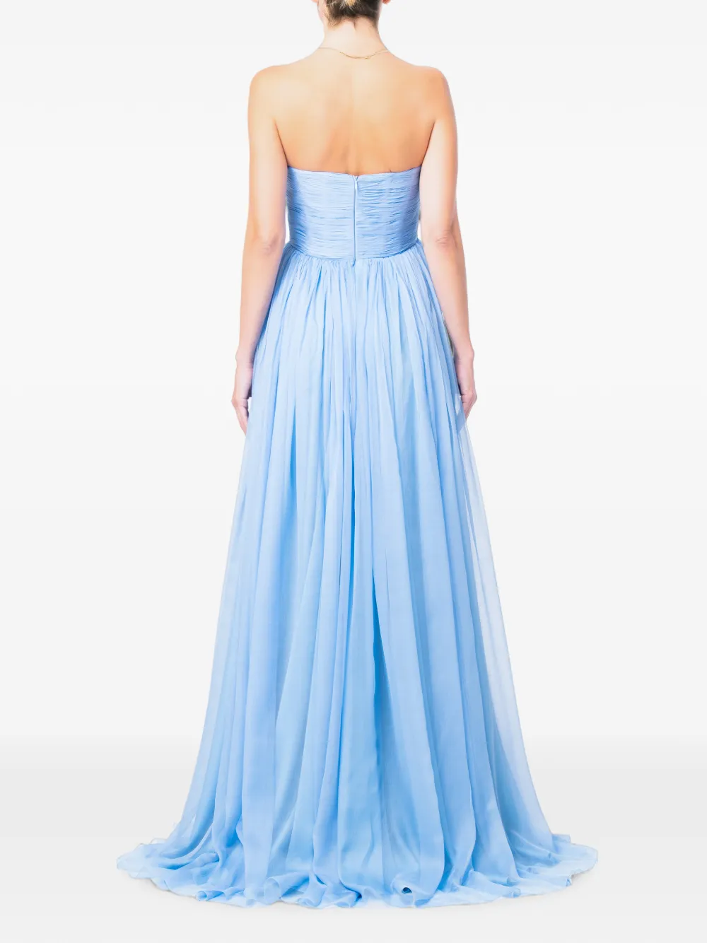 M.Marquise Ines maxi-jurk met bloemapplicatie Blauw
