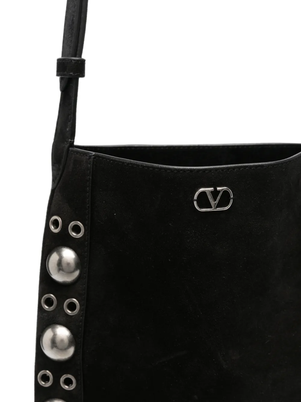 Valentino Garavani VLogo Signature clutch met franje Zwart