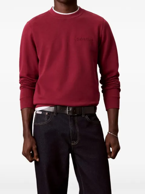 Calvin Klein logo-embossed crew-neck sweatshirt 