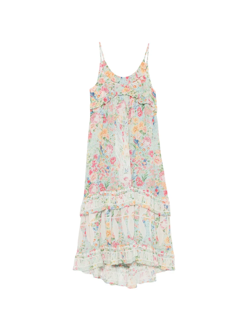 FARM Rio floral-print ruffled dress