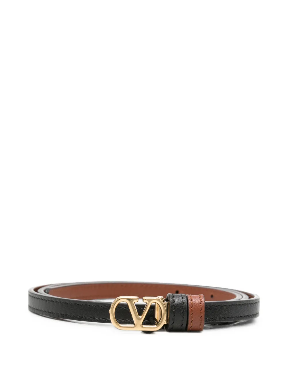 Valentino Garavani Leather Belt In Black
