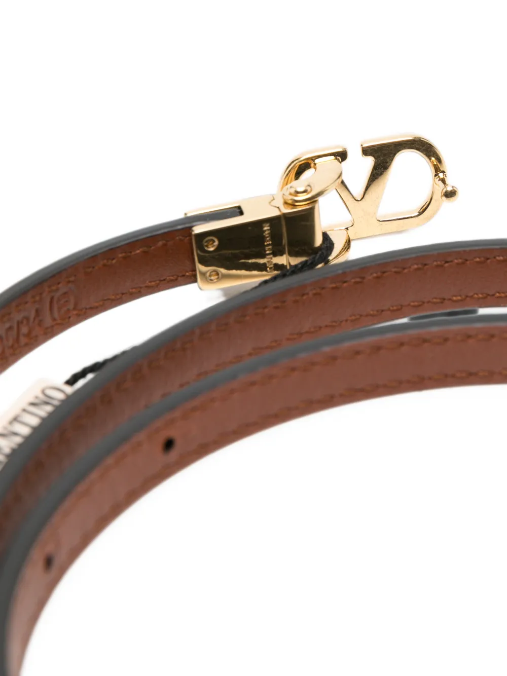 Valentino Garavani leather belt Zwart