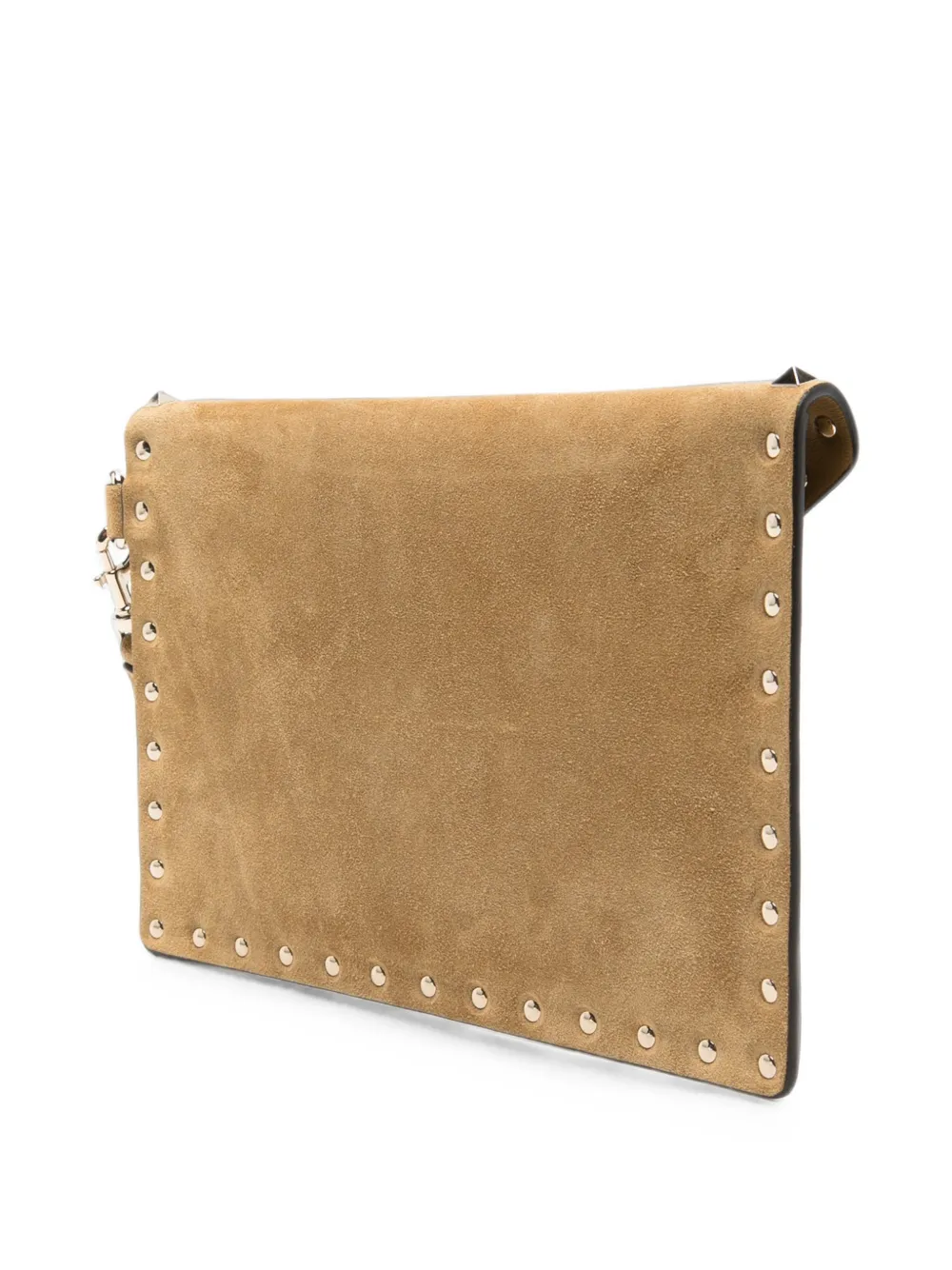 Valentino Garavani Ruckstud clutch met polsband Beige