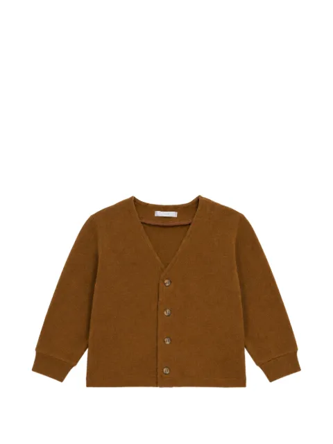 Miss Grant Kids V-neck patch-pocket cardigan