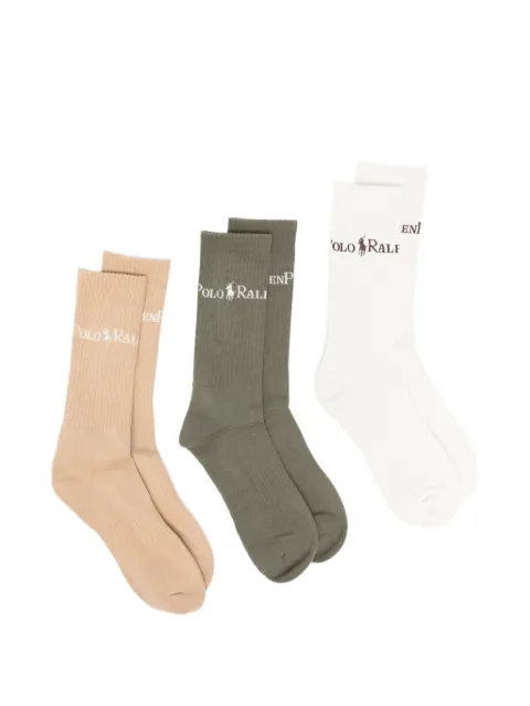 Polo Ralph Lauren logo-embroidered ribbed-knit socks
