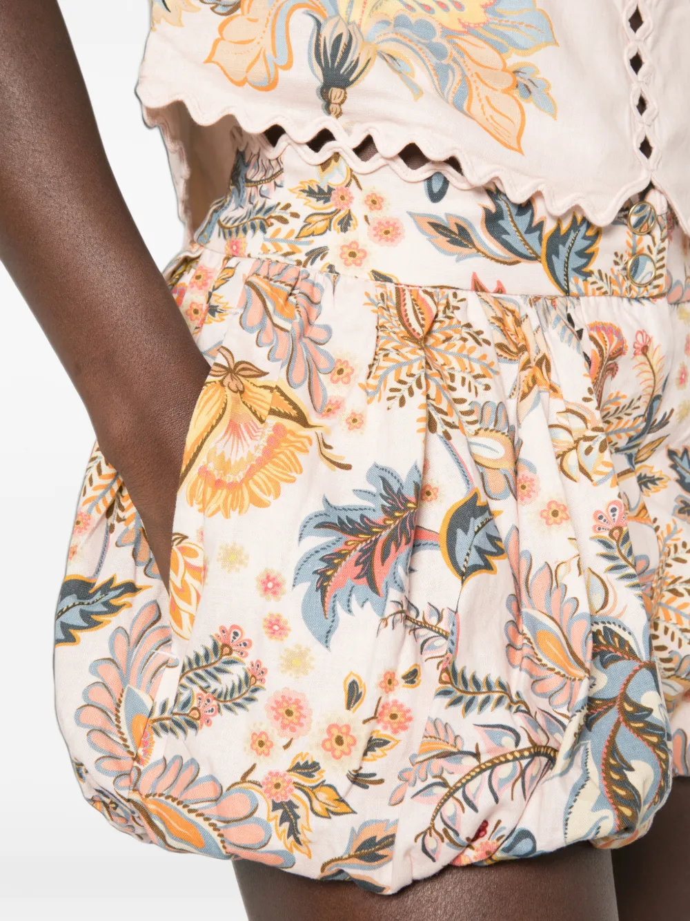 FARM Rio Shorts met bloemenprint Roze