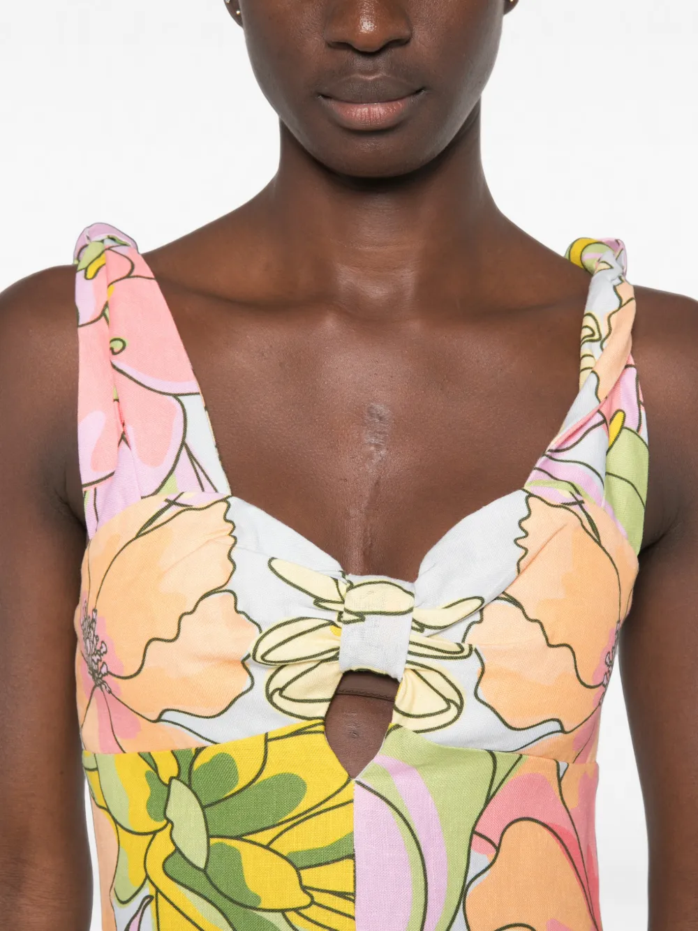 FARM Rio Mini-jurk met bloemenprint Blauw
