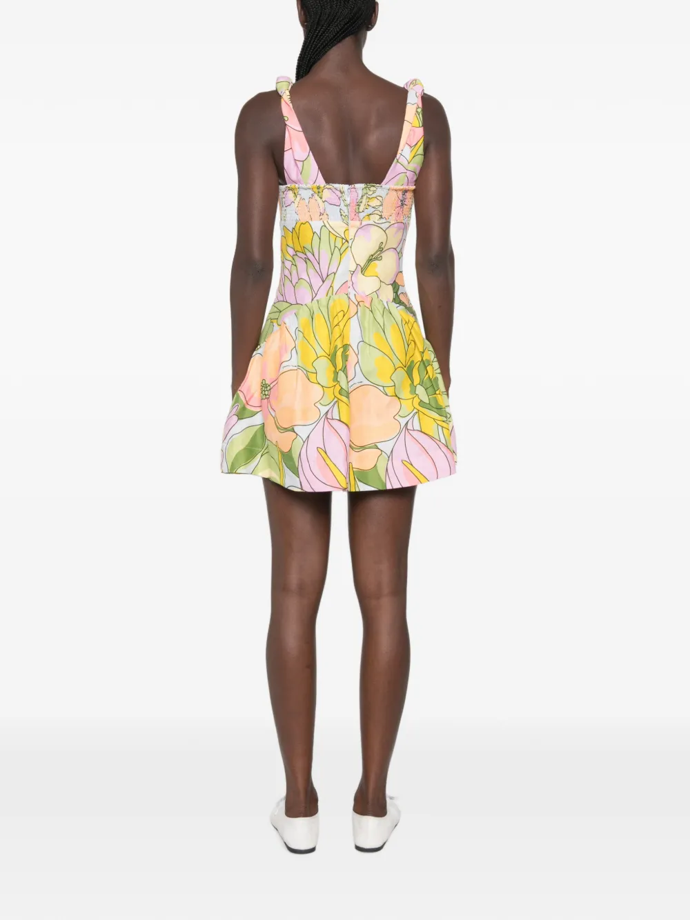 FARM Rio Mini-jurk met bloemenprint Blauw