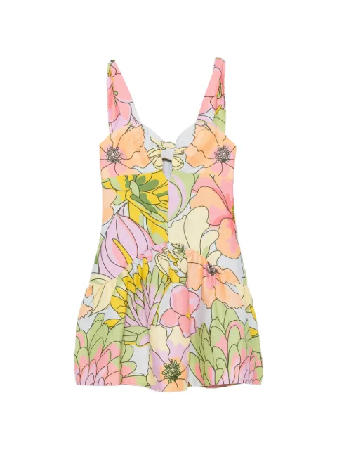 FARM Rio floral-print cut-out mini dress