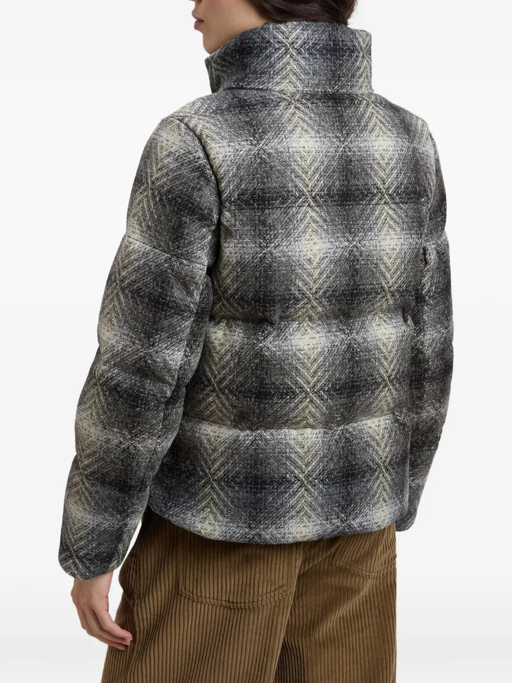 Woolrich Geruit jack van scheerwol Grijs