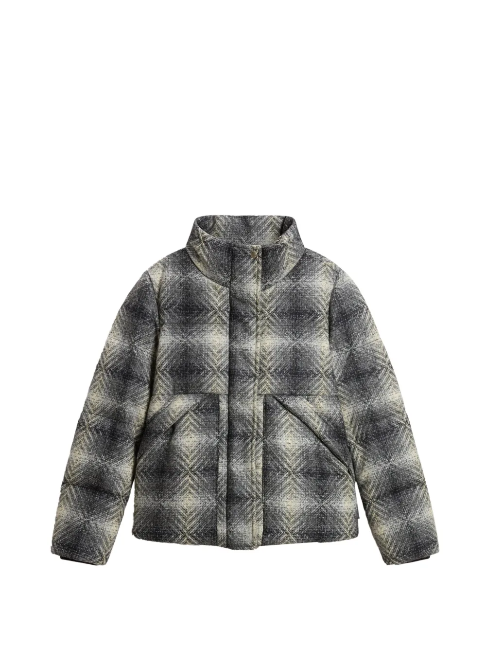 Woolrich Giacca a quadri in lana vergine - Grigio