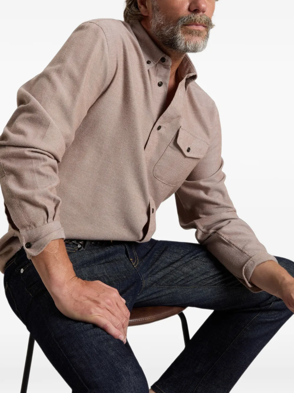 Woolrich Overhemd met zakdetail Beige