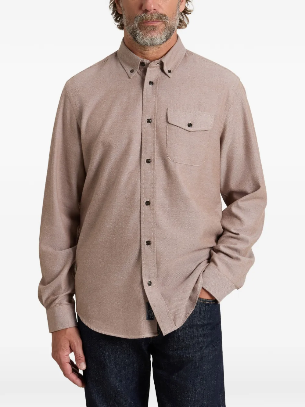 Woolrich Overhemd met zakdetail Beige