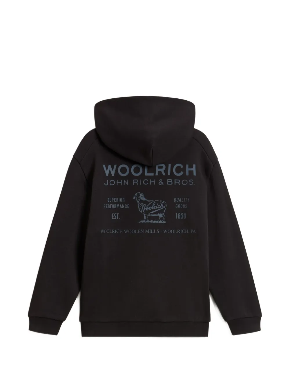 Woolrich Kids Hoodie met print Zwart