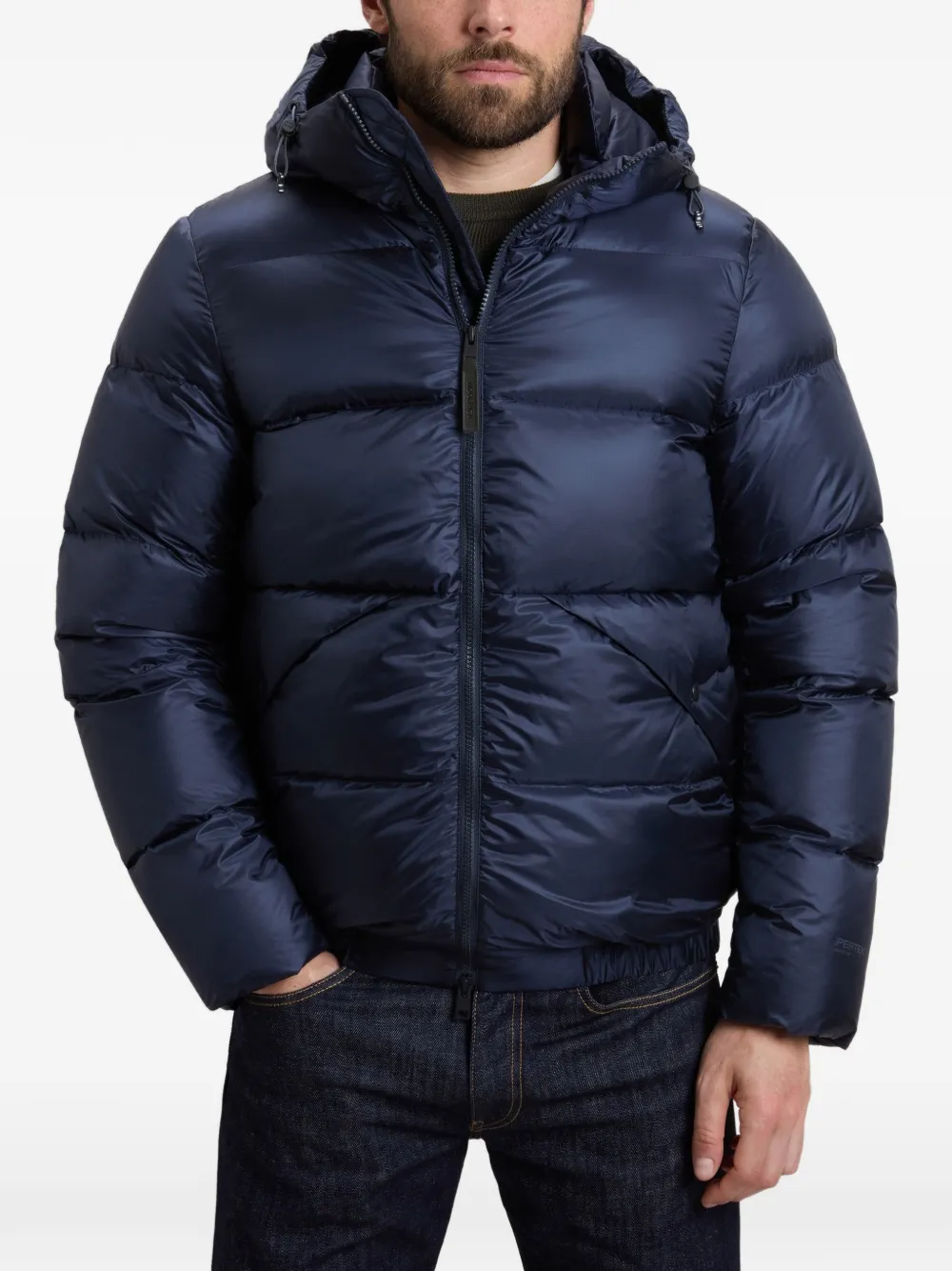 Woolrich Pertex gewatteerd jack Blauw