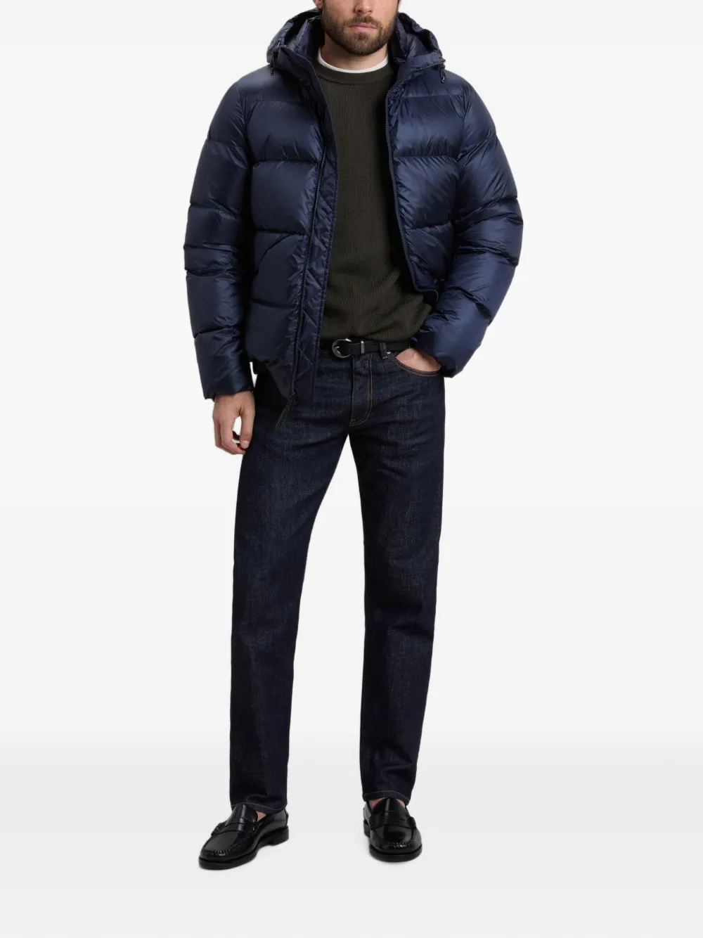 Woolrich Pertex gewatteerd jack Blauw