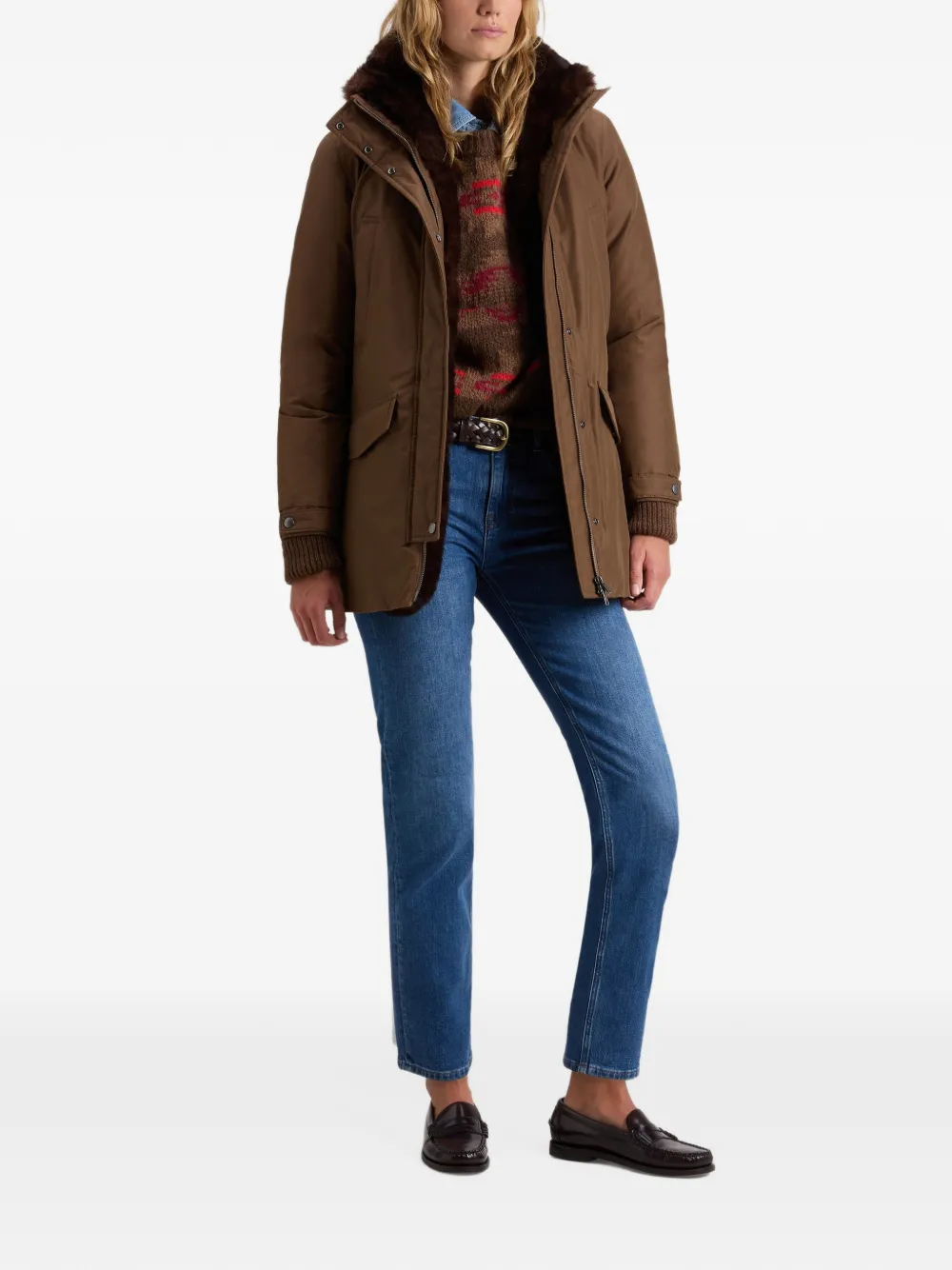 Woolrich Erie faux-fur trim parka Bruin