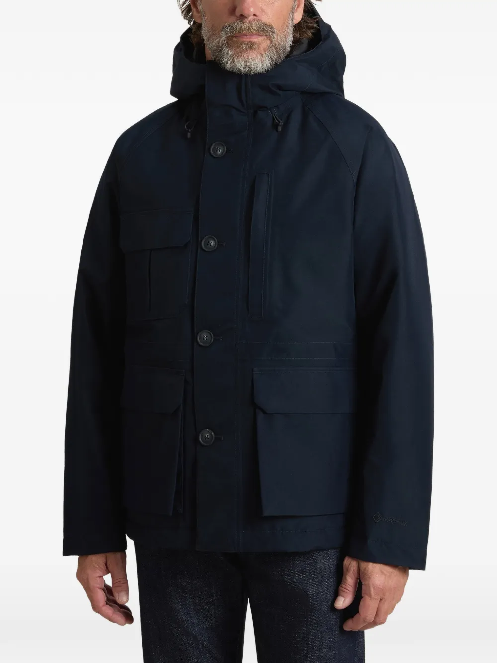 Woolrich Gore-Tex hooded mountain jacket Blauw