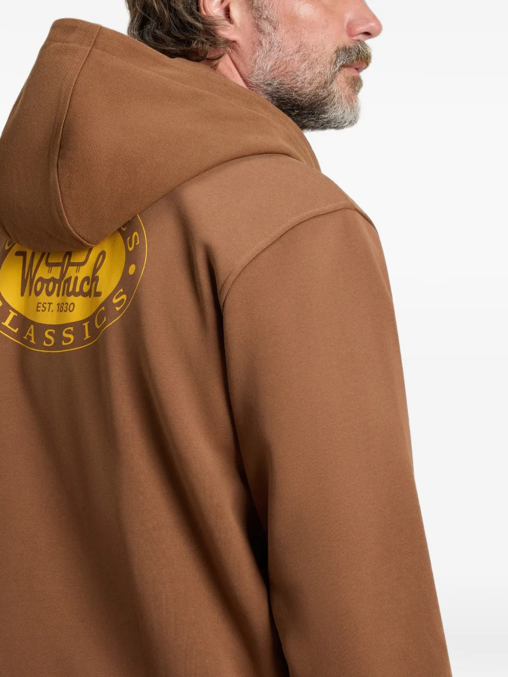Woolrich graphic-print zip-up hoodie Bruin