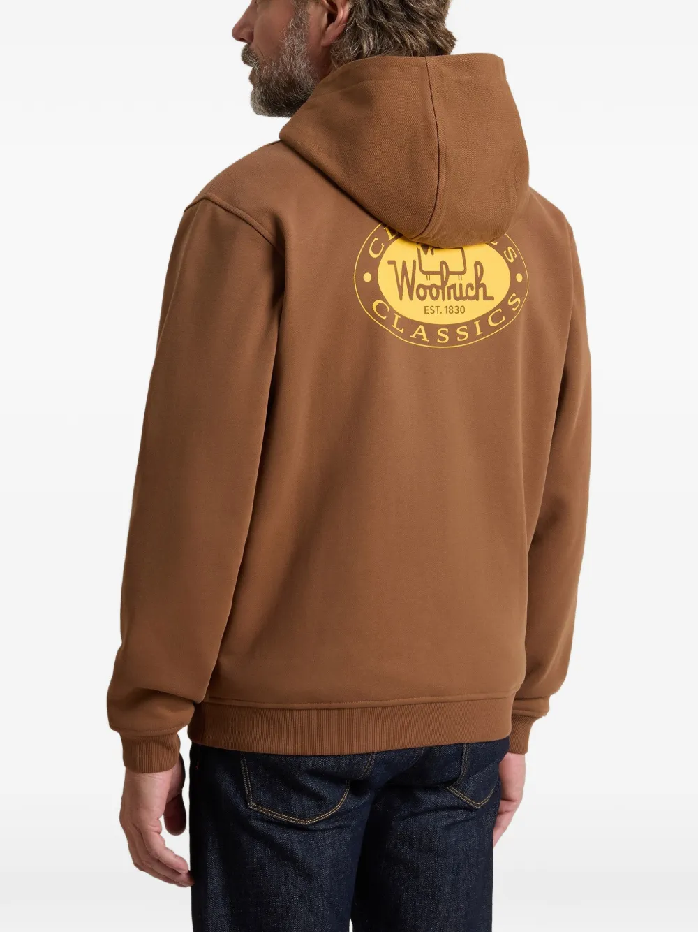 Woolrich graphic-print zip-up hoodie Bruin