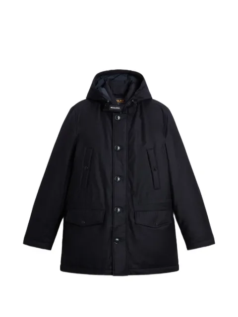 Woolrich hooded button-fastening coat