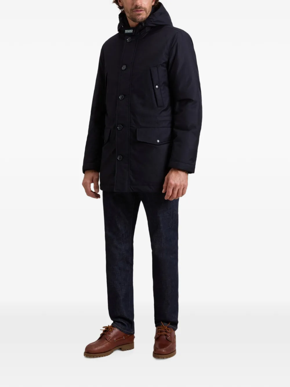 Woolrich Jas met capuchon Blauw