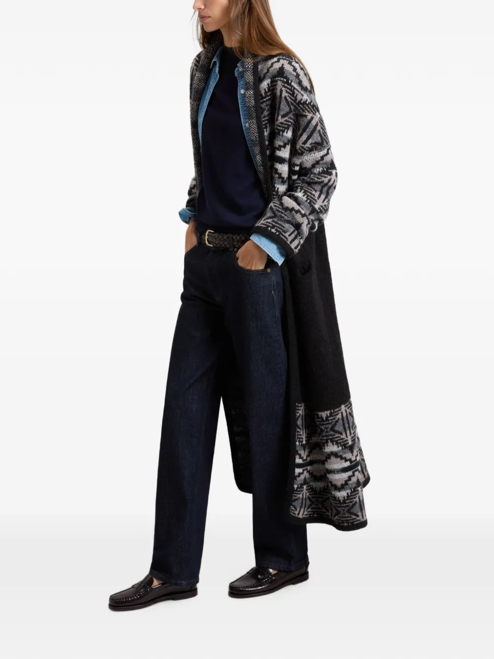 Woolrich Fair Isle vest Zwart