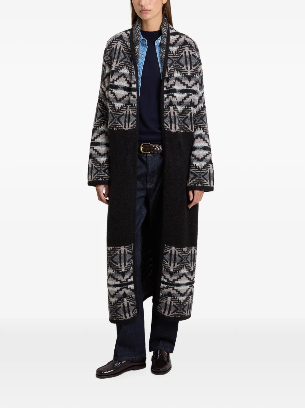 Woolrich Fair Isle vest Zwart